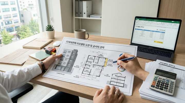 다가구 주택 리모델링 비용 견적 5단계 — 평당 단가부터 절감법까지