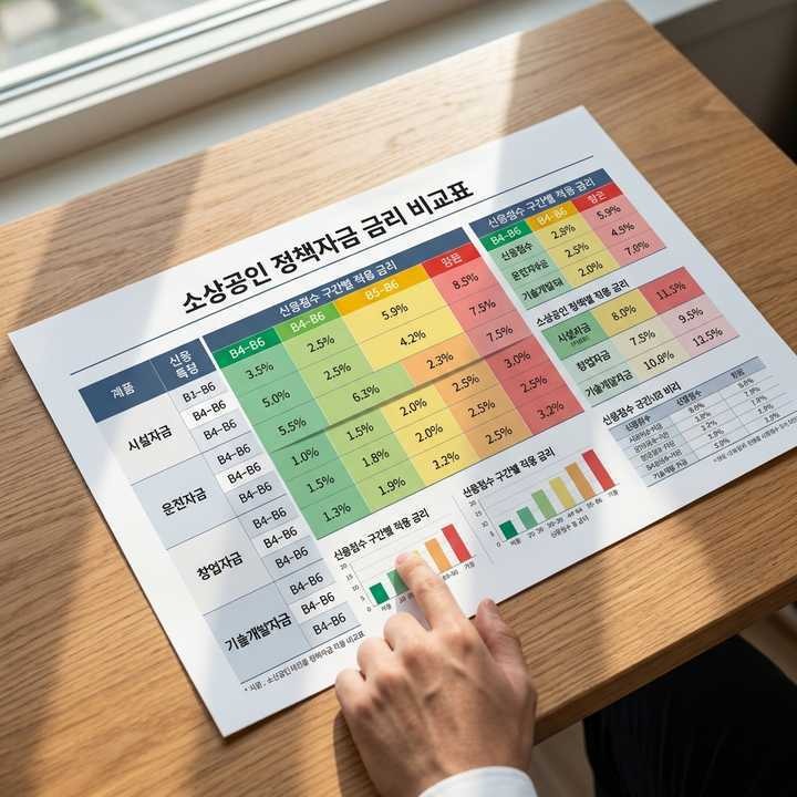 중소기업 정책자금 금리 조건 비교