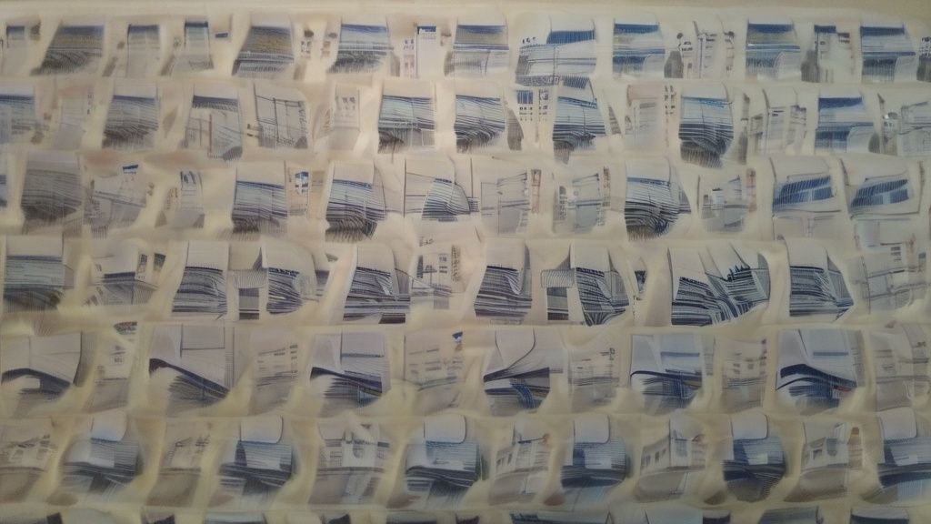 한국의 30대 직장인이 책상 앞에서 연말정산 서류를 보며 환하게 미소 짓고 있는 모습